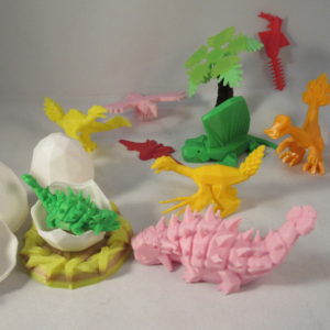 3D models, Low Poly Dinosaur Kickstarter models Set 4/4