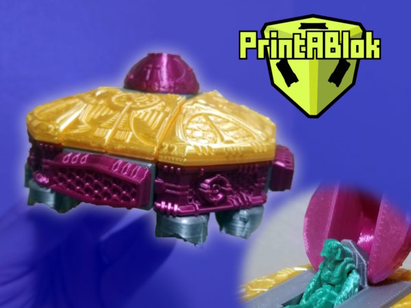 PrintABlok: Flying Saucer with Anthromedian Pilot