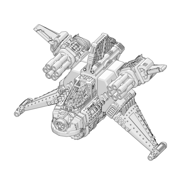 PrintABlok: Starwing with Anthromedian Lion Pilot - Image 4