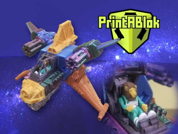PrintABlok: Starwing with Anthromedian Lion Pilot