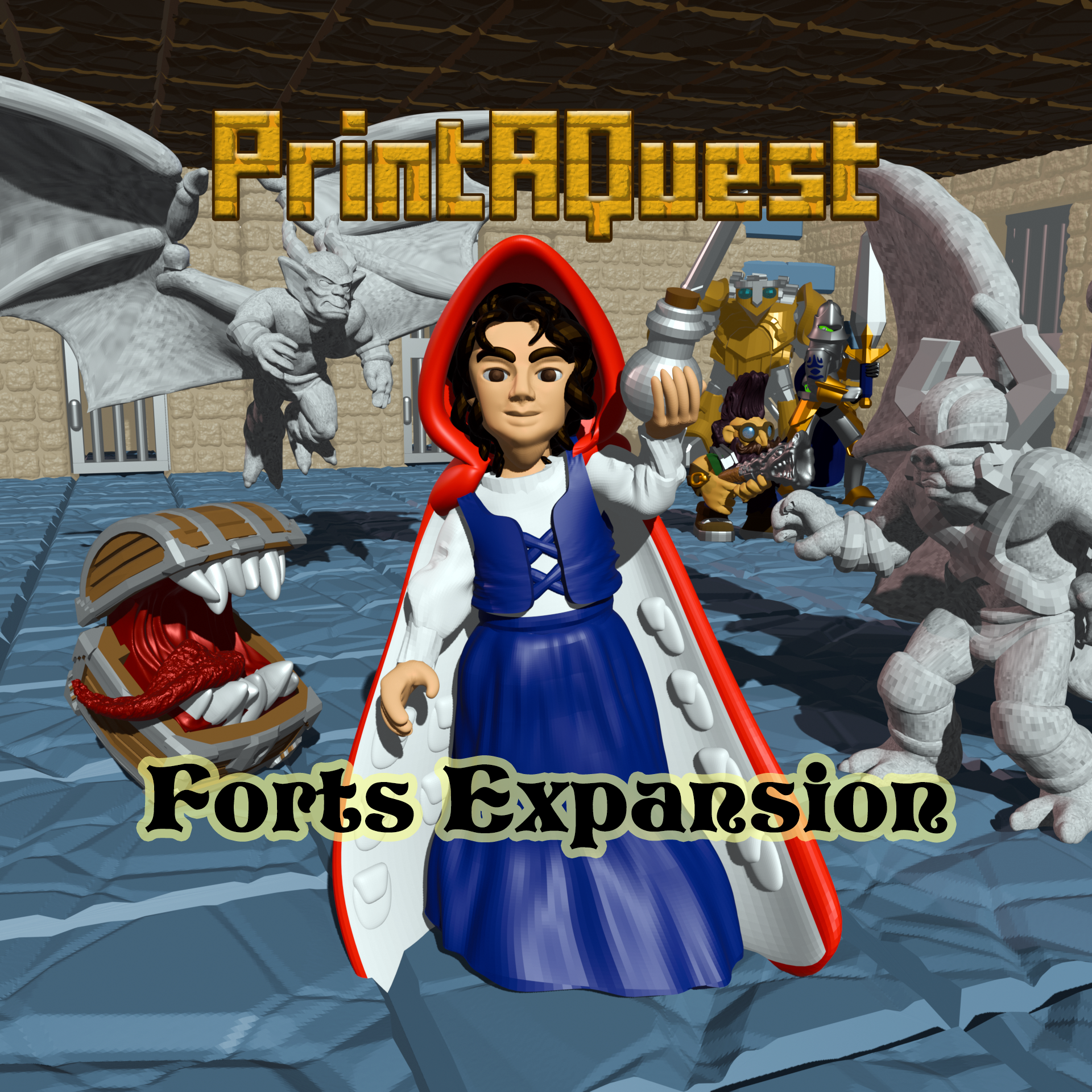 PrintAQuest Forts Expansion - 3D Print-and-Play Tabletop RPG game